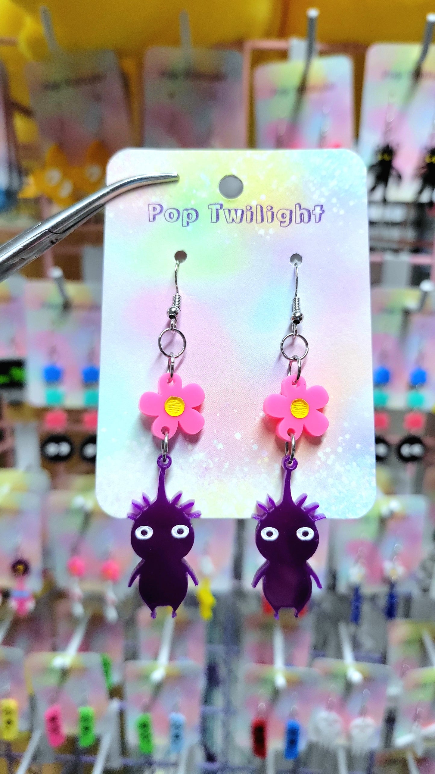 Pikmin Purple Earrings