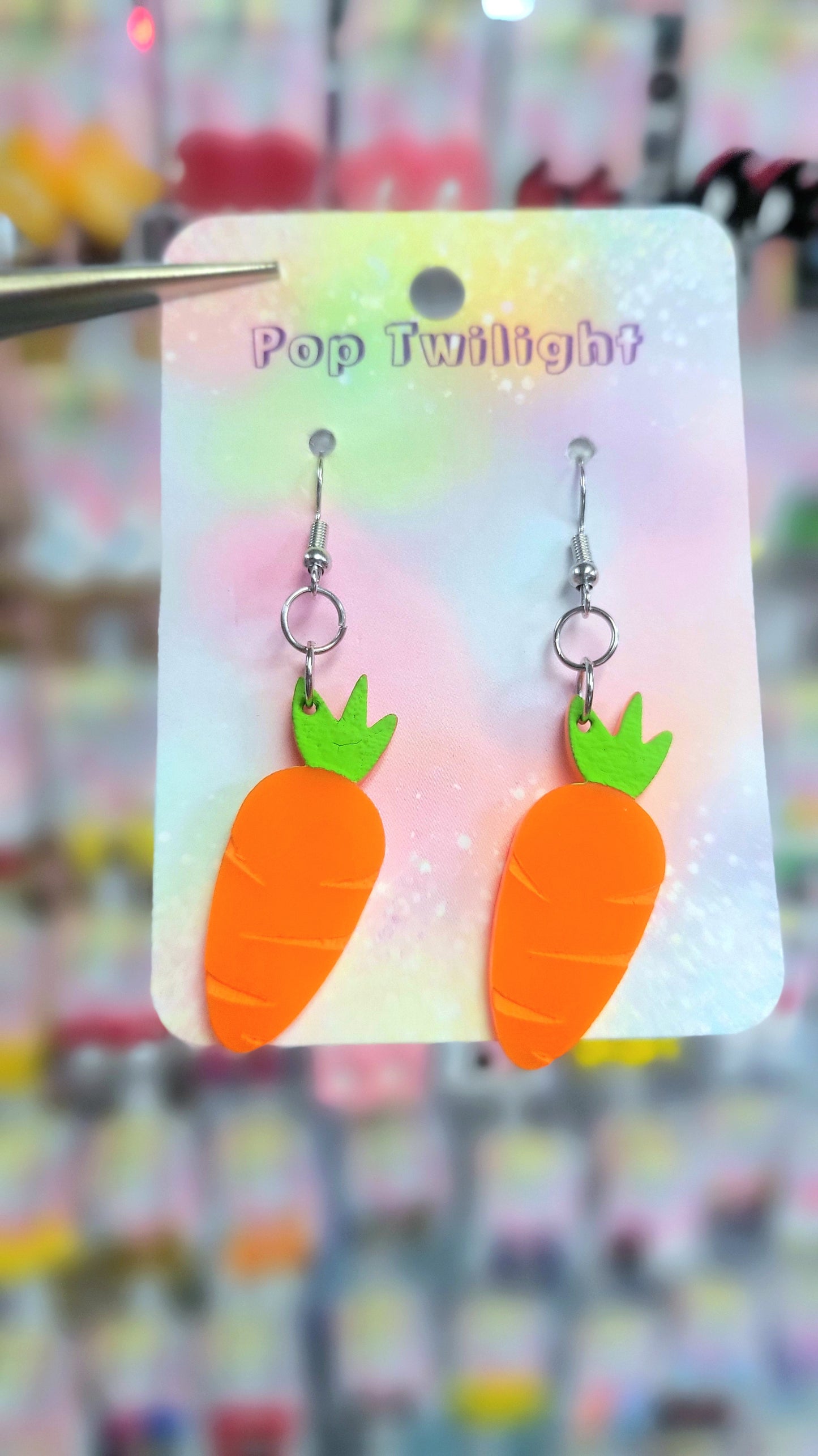 Carrot Food Earrings