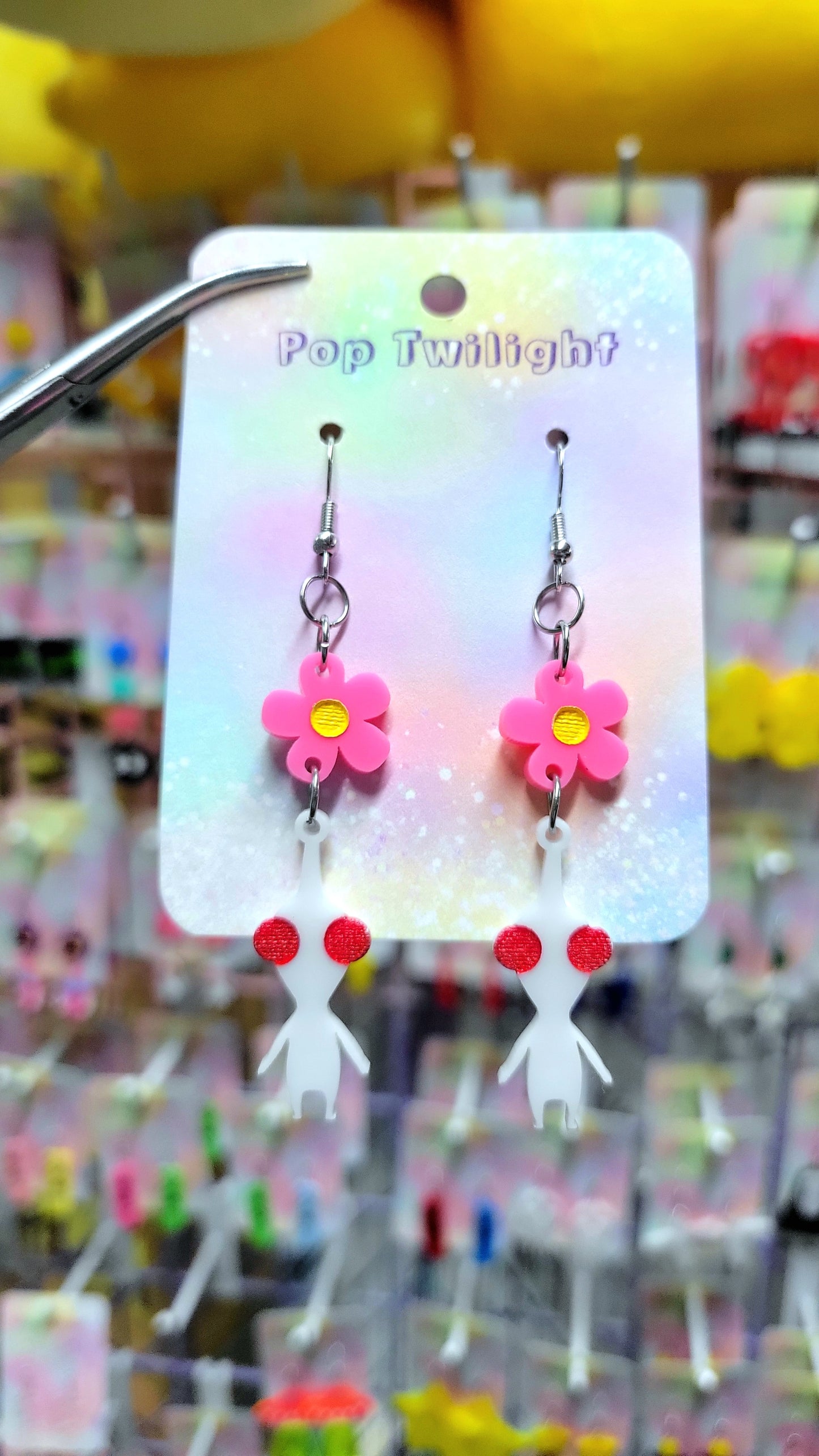 Pikmin White Earrings