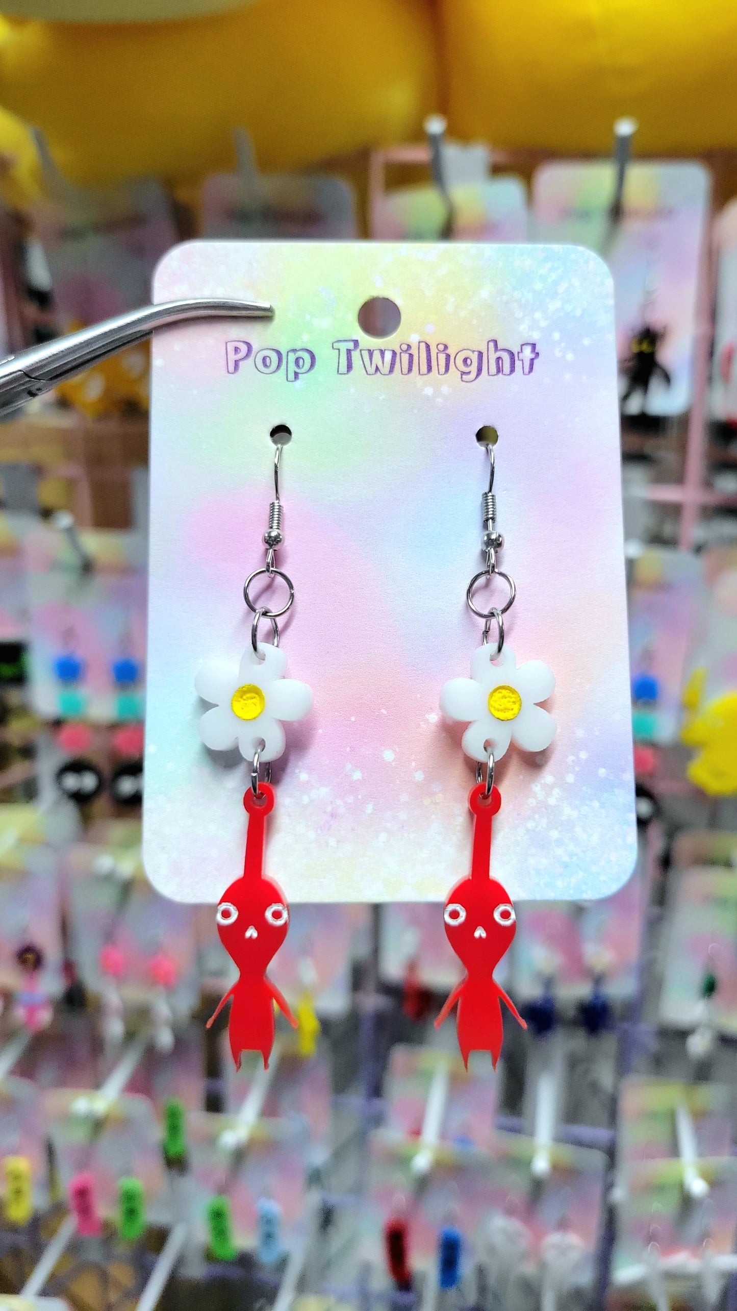 Pikmin Red Earrings