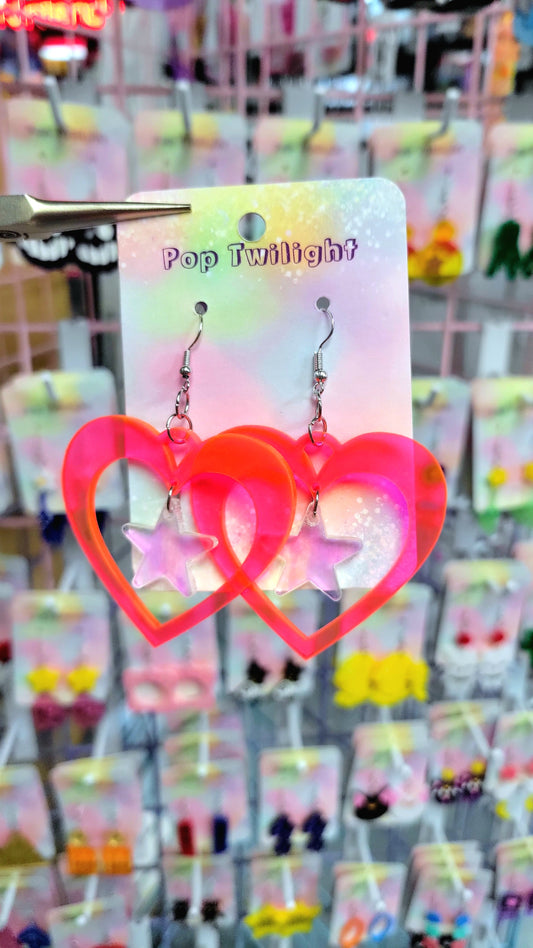 Star Heart Earrings