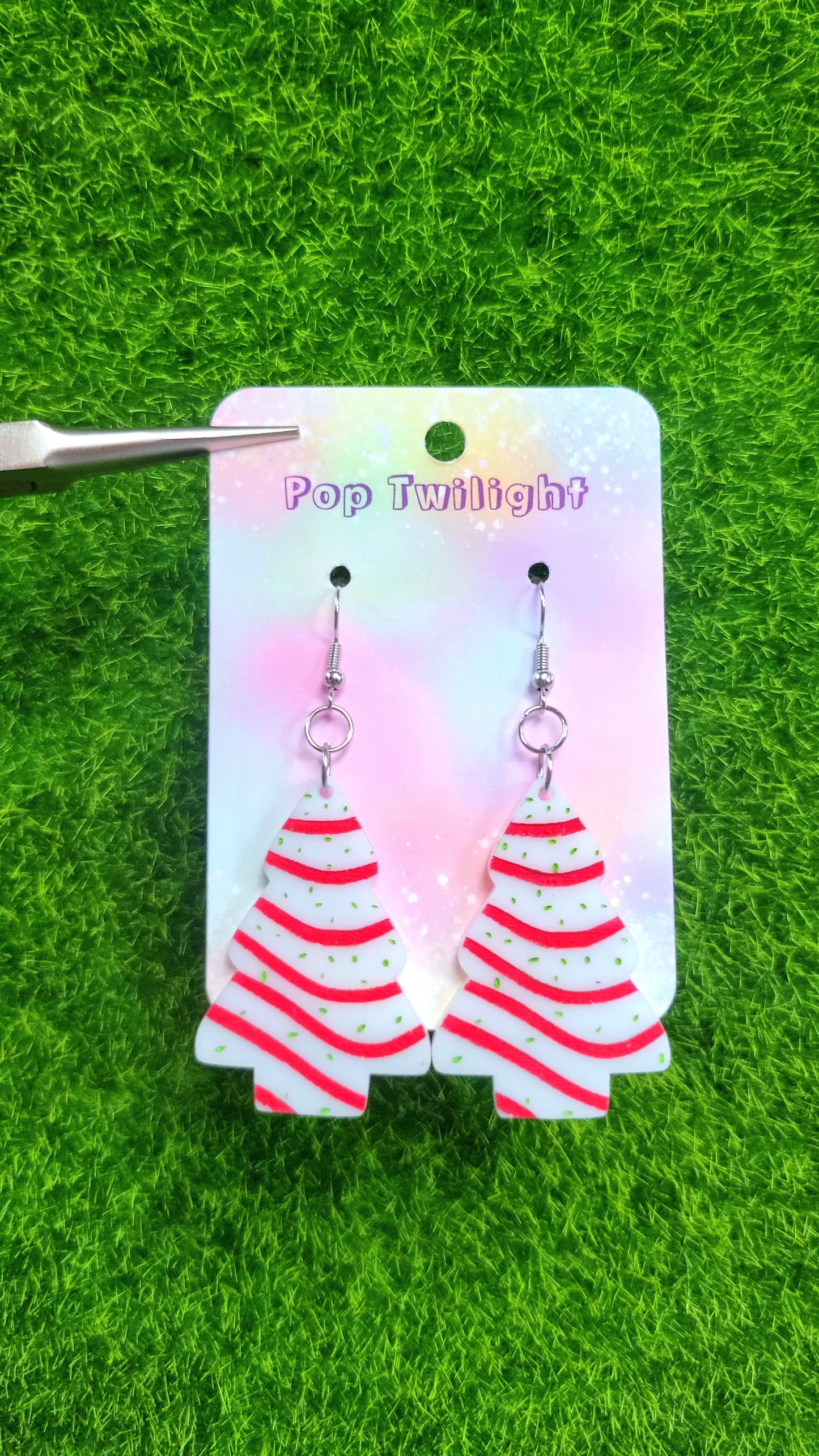 Christmas Tree Cake Earrings