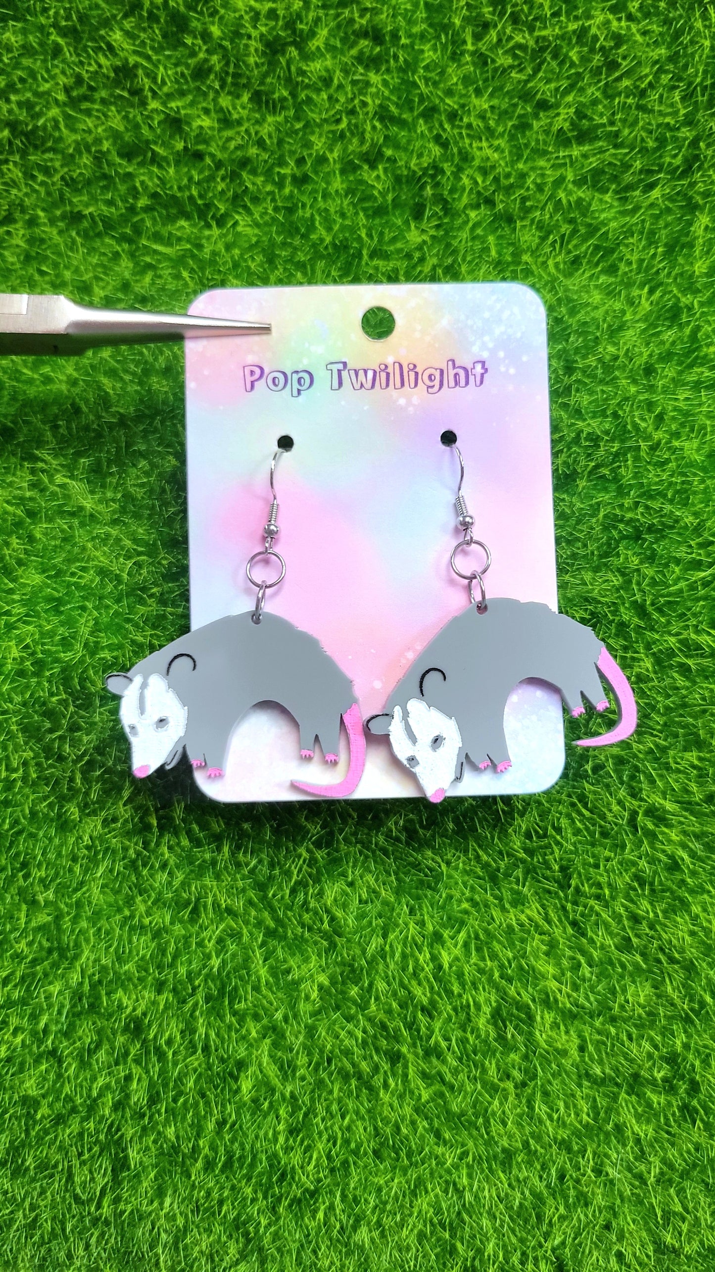 Opossum Earrings Animal