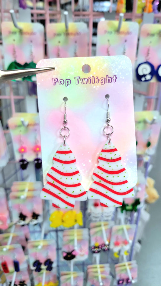 Christmas Tree Cake Earrings
