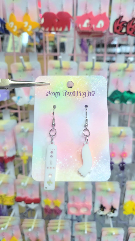 Wii Wiimote and nunchuck Controller Earrings