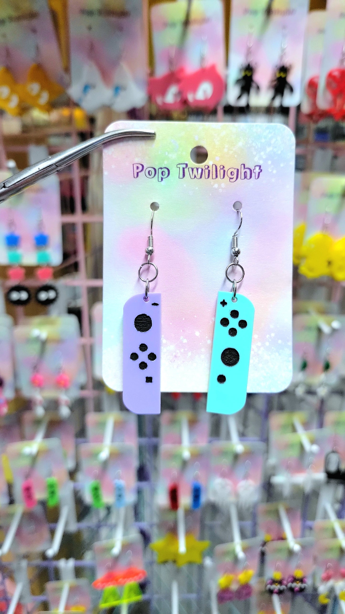 Switch Joycon Controllers - Green and Purple