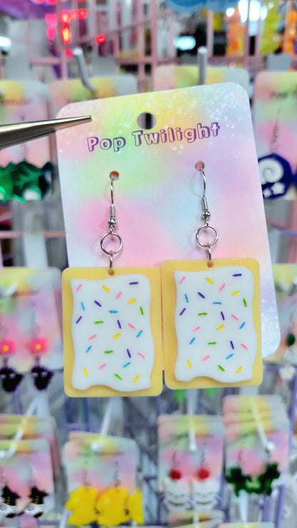 Sprinkles Toaster Pastry Earrings Food