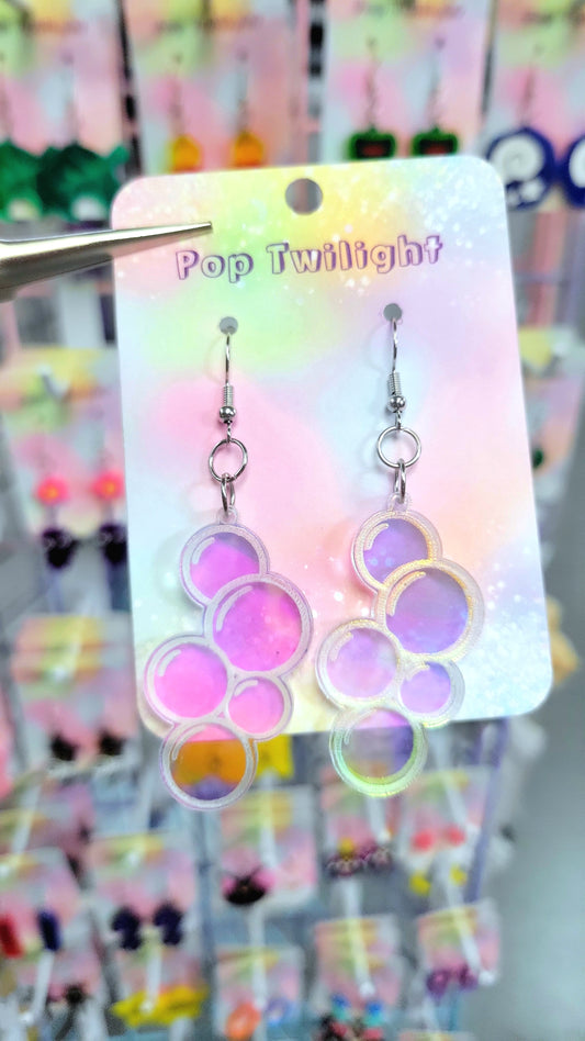 Holographic Bubbles Earrings