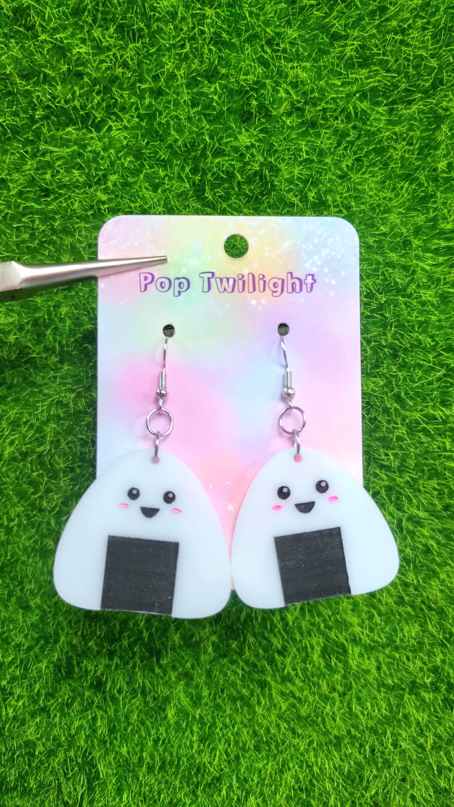 Onigiri Rice Ball Earrings Food
