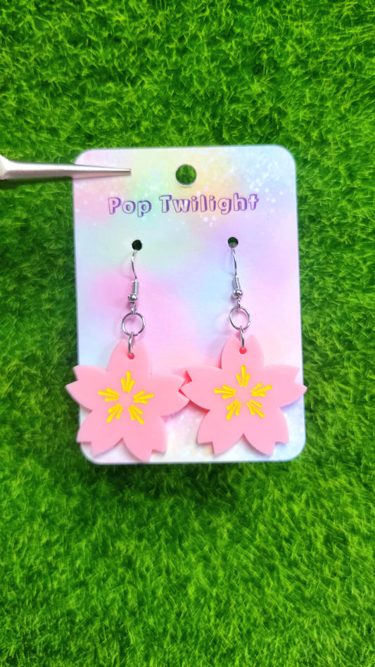 Sakura Cherry Blossom Earrings Flower and Plant
