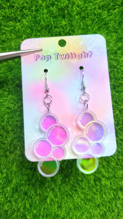 Holographic Bubbles Earrings