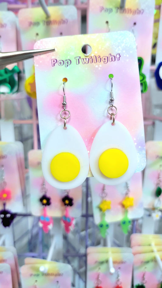 Egg Hard-boiled Earrings Food