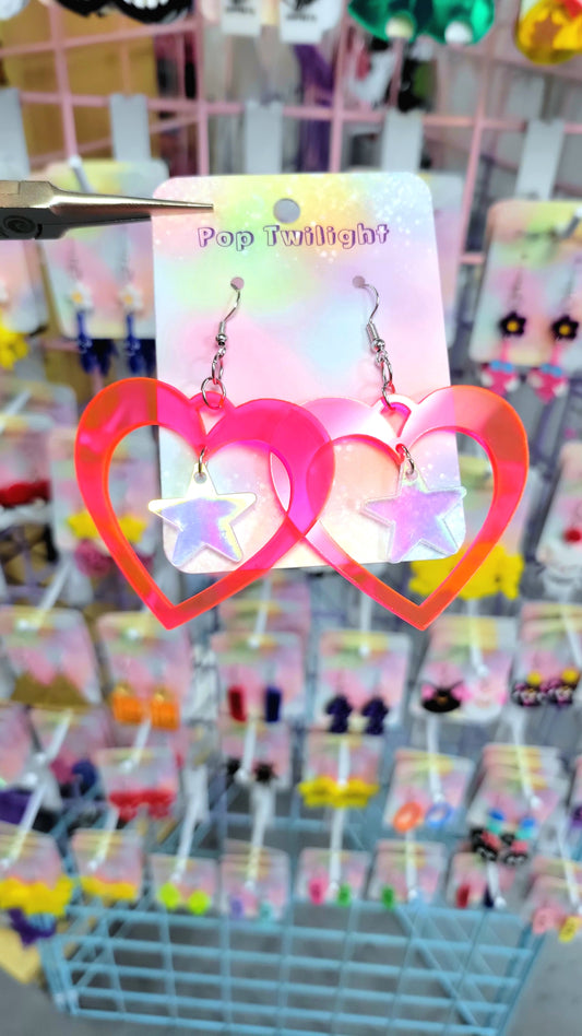 Star Heart Earrings