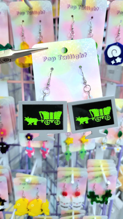 Oregon Trail Earrings Video Game