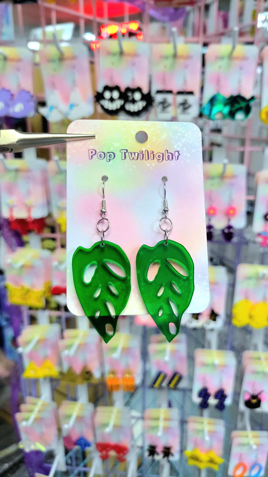 Monstera Leaf Earrings