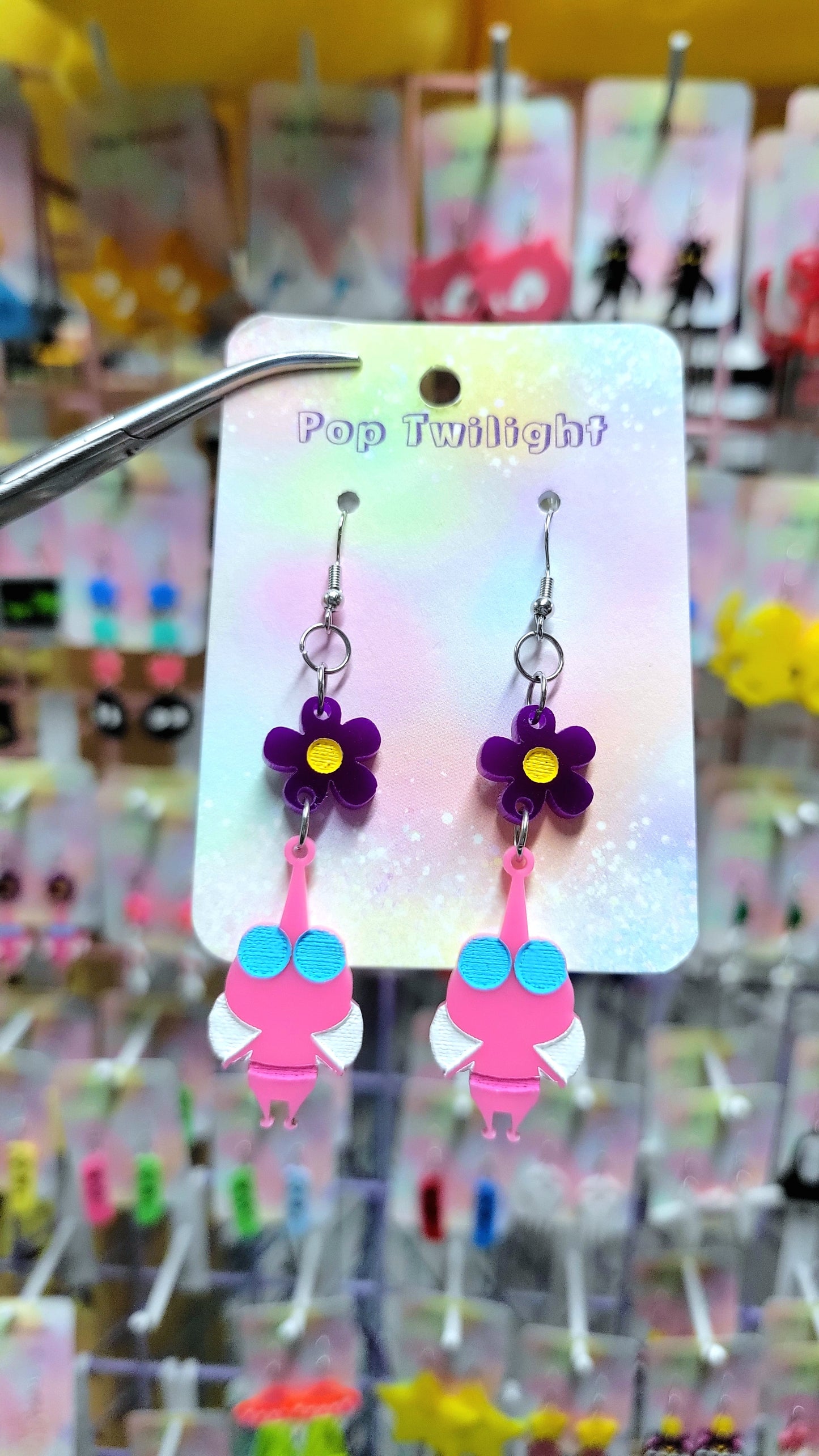 Pikmin Pink Earrings