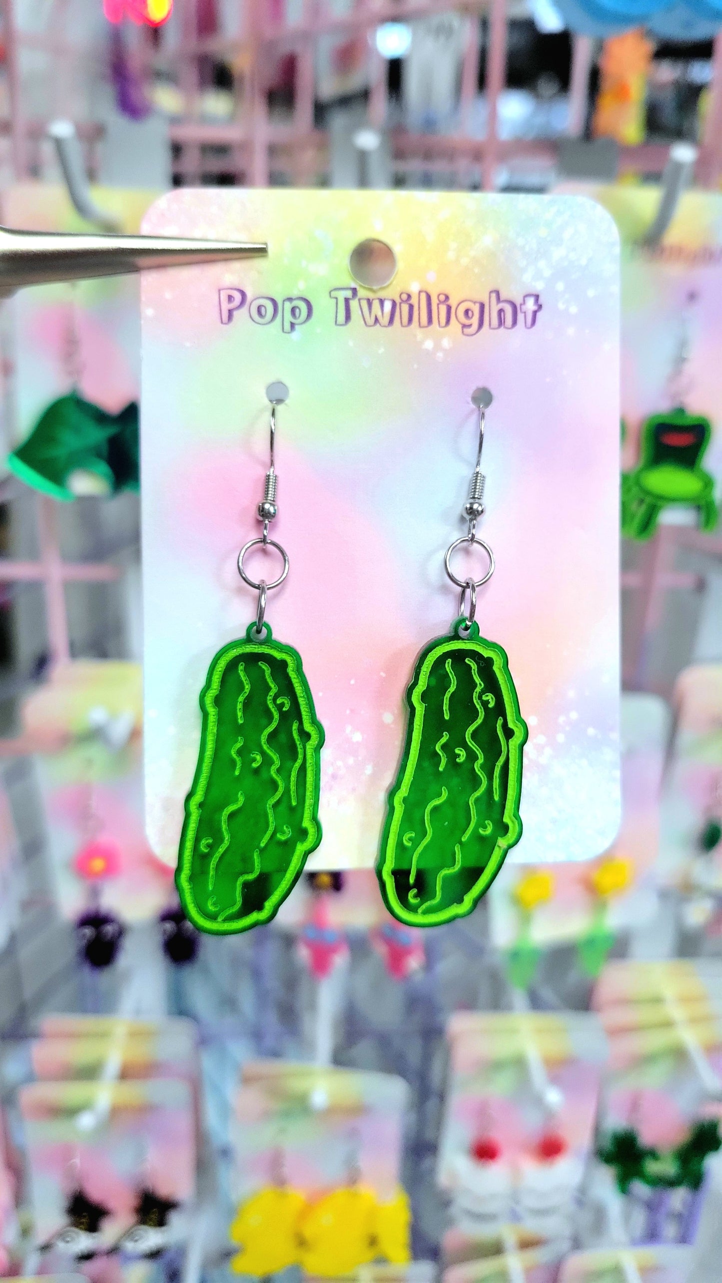 Pickle Earrings Food