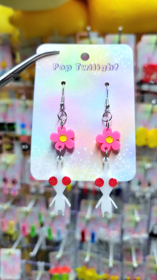 Pikmin White Earrings