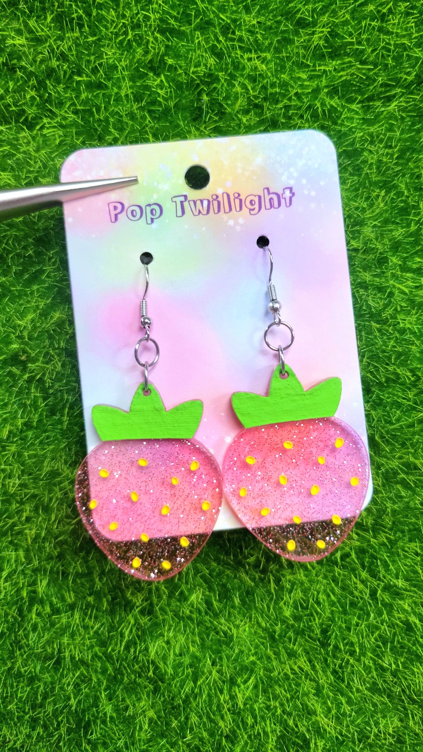 Strawberry Earrings Food