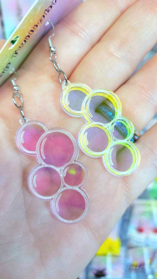 Holographic Bubbles Earrings