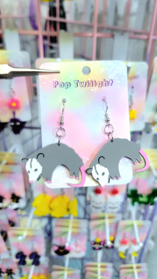 Opossum Earrings Animal