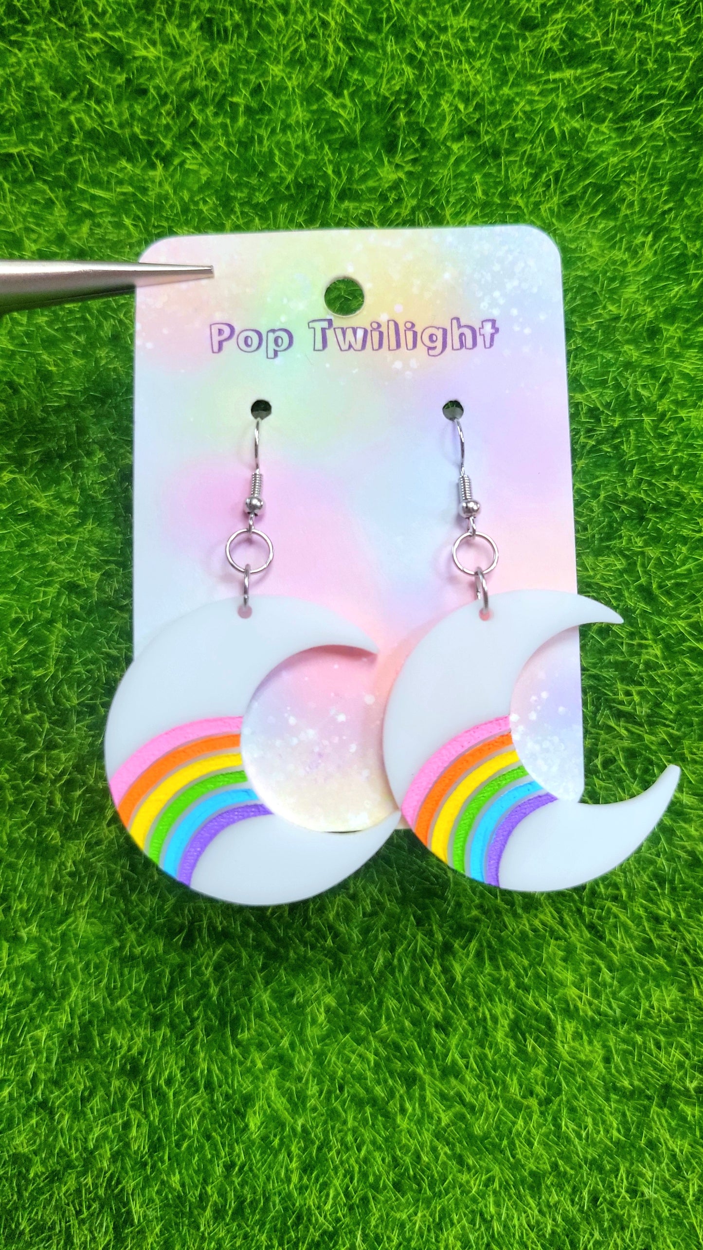 Rainbow Moon Pride Earrings
