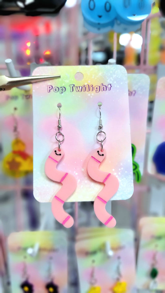 Worm Earrings Animal