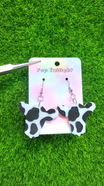Cow Face Earrings Animal