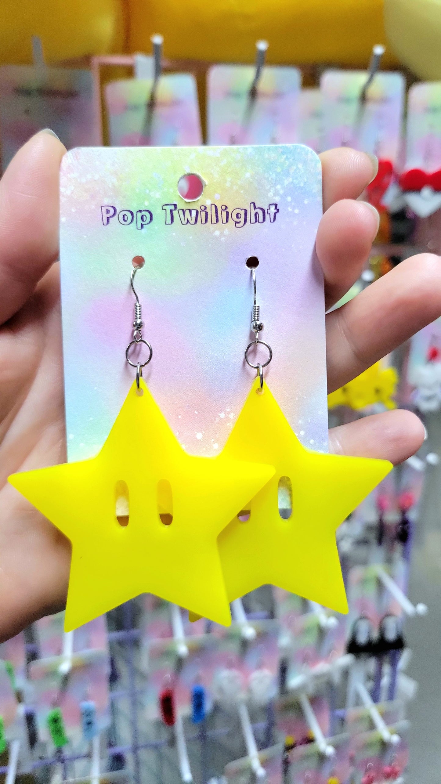 Mario Super Star Earrings - Large