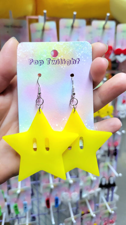 Mario Super Star Earrings - Large